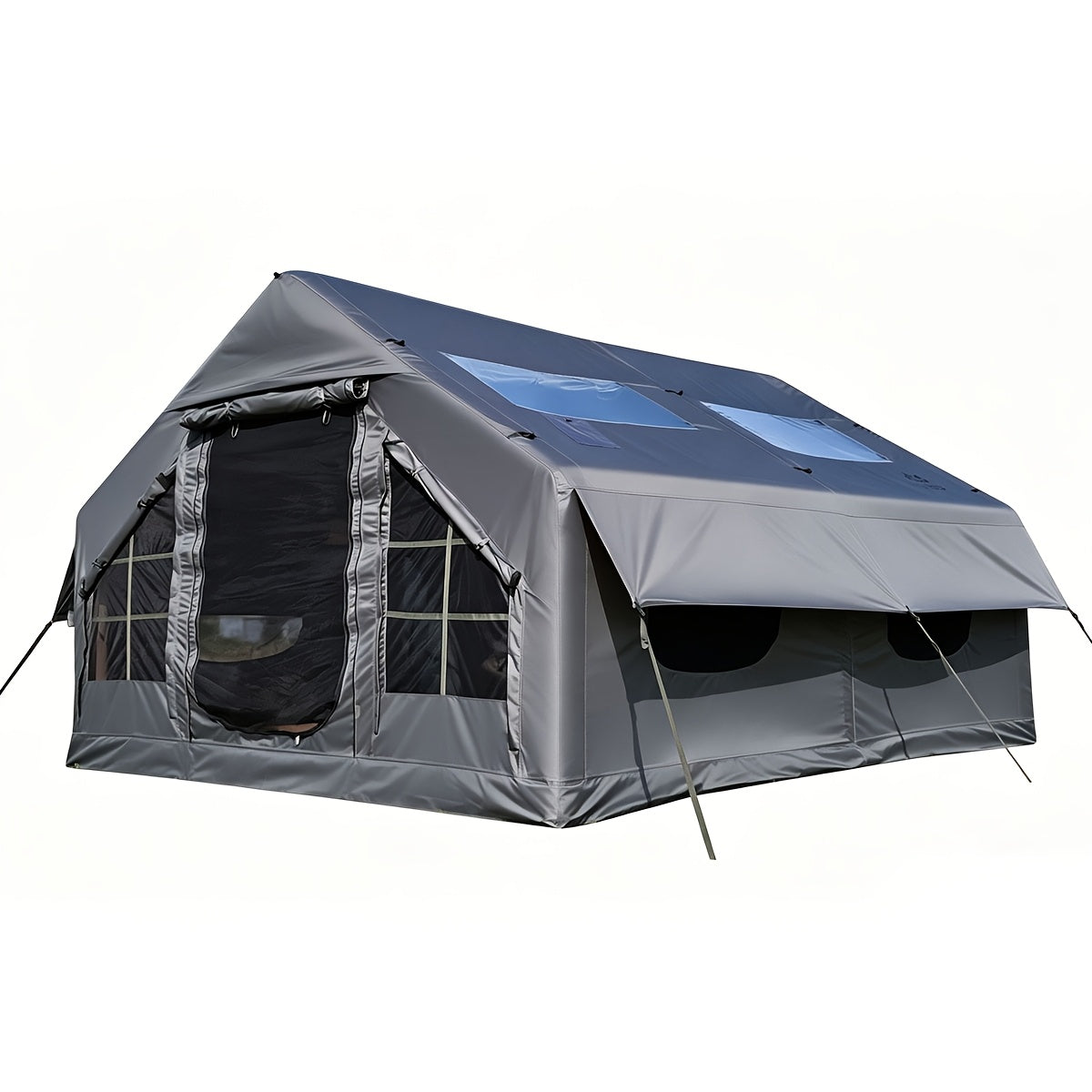 AISUNSS Inflatable Camping Tent for 4-6 Person, Easy Setup High Quality Outdoor Oxford Tents with Pump, Self-Supporting Structure Inflatable House Tent, Cabin Tent with Mesh Windows & Doors