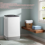 Full Automatic Portable Washer with Spin Dry Cycle, 15.6/17.6/17.8/25/30 Lbs Top Load Washing Machine And Dryer Combo with Drain Pump | 10 Programs, 8 Water Levels | for Apartment, RV, Dorm