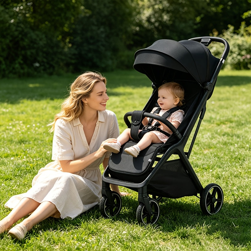 Baby Stroller, Lightweight Stroller, Easy to Fold, Can Sit Or Lie, Toys, Removable Handles, Larger Storage Basket, Compact Folded Size, Reclining Seat, Shock-Absorbing Quick-Release Feature, Baby Products, Baby Essentials, Baby Items