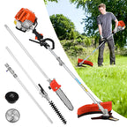 5-in-1 52cc Lawn Mower, Multifunctional Gasoline Lawn Mower, Small Household Irrigation Lawn Mower, Foldable Handheld Lawn Mower/wheel Edge Machine/mini Lawn Mower, Suitable for Lawns