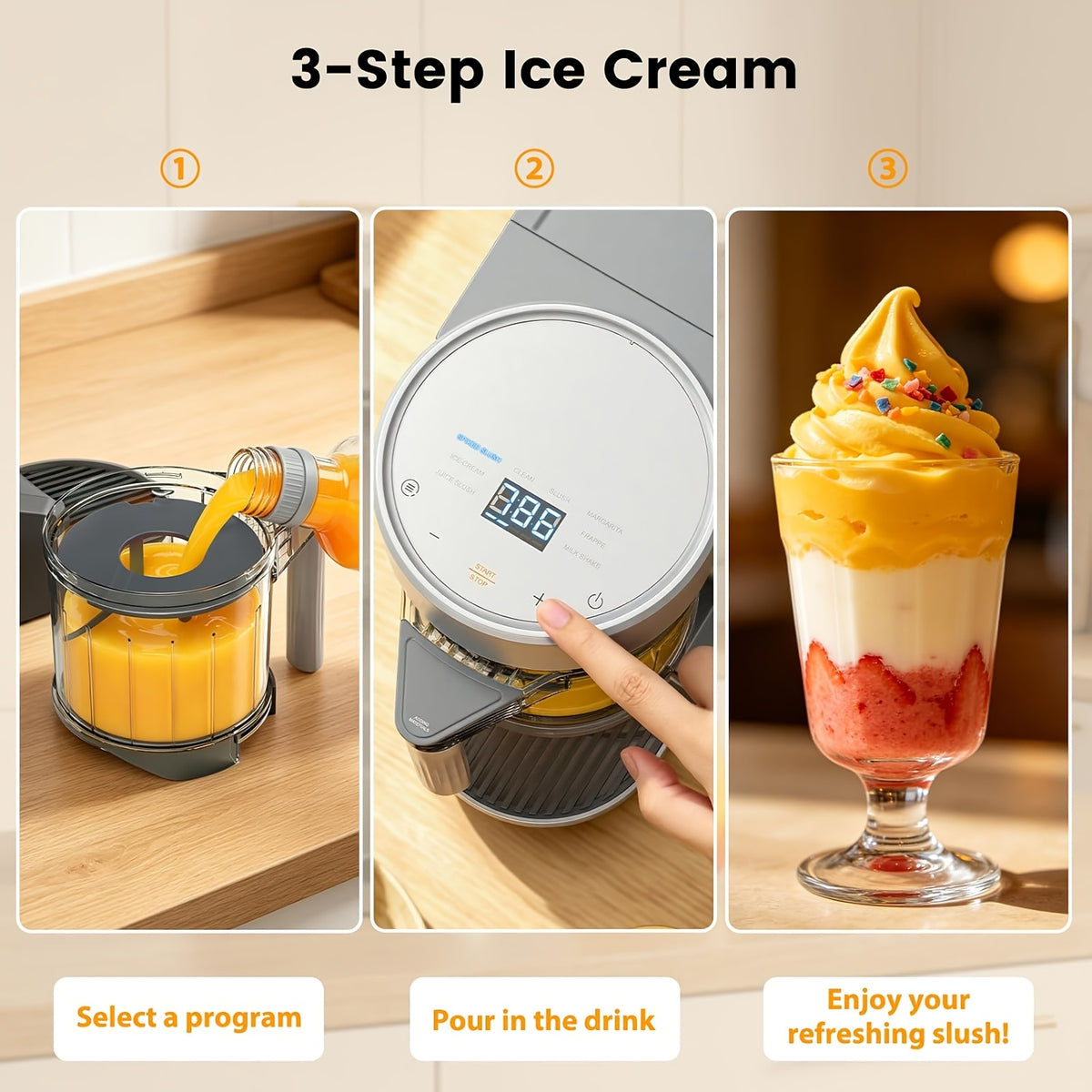 6-IN-1 Slushie Machine & Digita Smart Frozen Drink Maker, Top Performance & Smart Technology, Family-Size 68oz/42oz Capacity Available, No Ice Needed, 6 Preset Programs for Smoothies, Ice Cream & Margaritas, LED Display, Low Nosie, Self-Cleaning