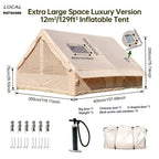 Luxury 2-Door Inflatable Tent with Skylight And Chimney Opening - Starry Sky Edition | Windproof, And Mosquito-Proof. Lightweight Glamping Cabin, Ideal for Family Luxury Camping. A Portable Shelter for Your Outdoor Adventure