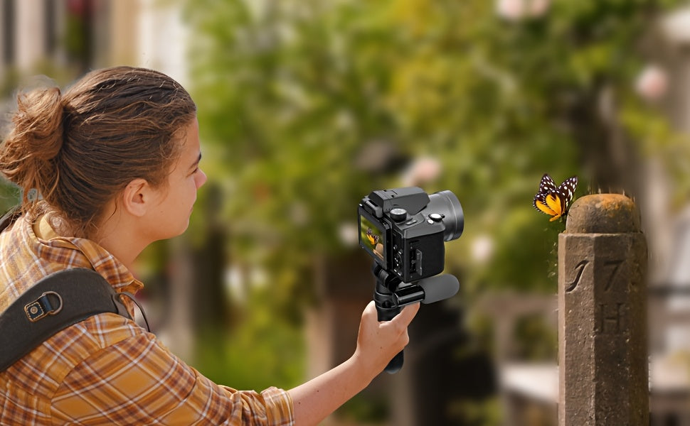 NBD 64MP Digital Camera Designed for Photography And Videography, Featuring a 4K Vlogging Capability with a 3-Inch Flip Screen, 16X Digital Zoom, Wifi And Autofocus, Along with a Camera Strap, Tripod, Two Batteries, And a 32GB TF Card