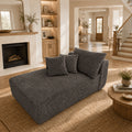 105" Boneless Cloud Couch for Living Room, Modular Sectional Sofa with Chaise, 4-Seater L-Shaped Sofa with Corduroy Fabric, No Assembly Required, Comfy Fluffy Sofa Bed for Bedroom, Compressed Sofa Package.
