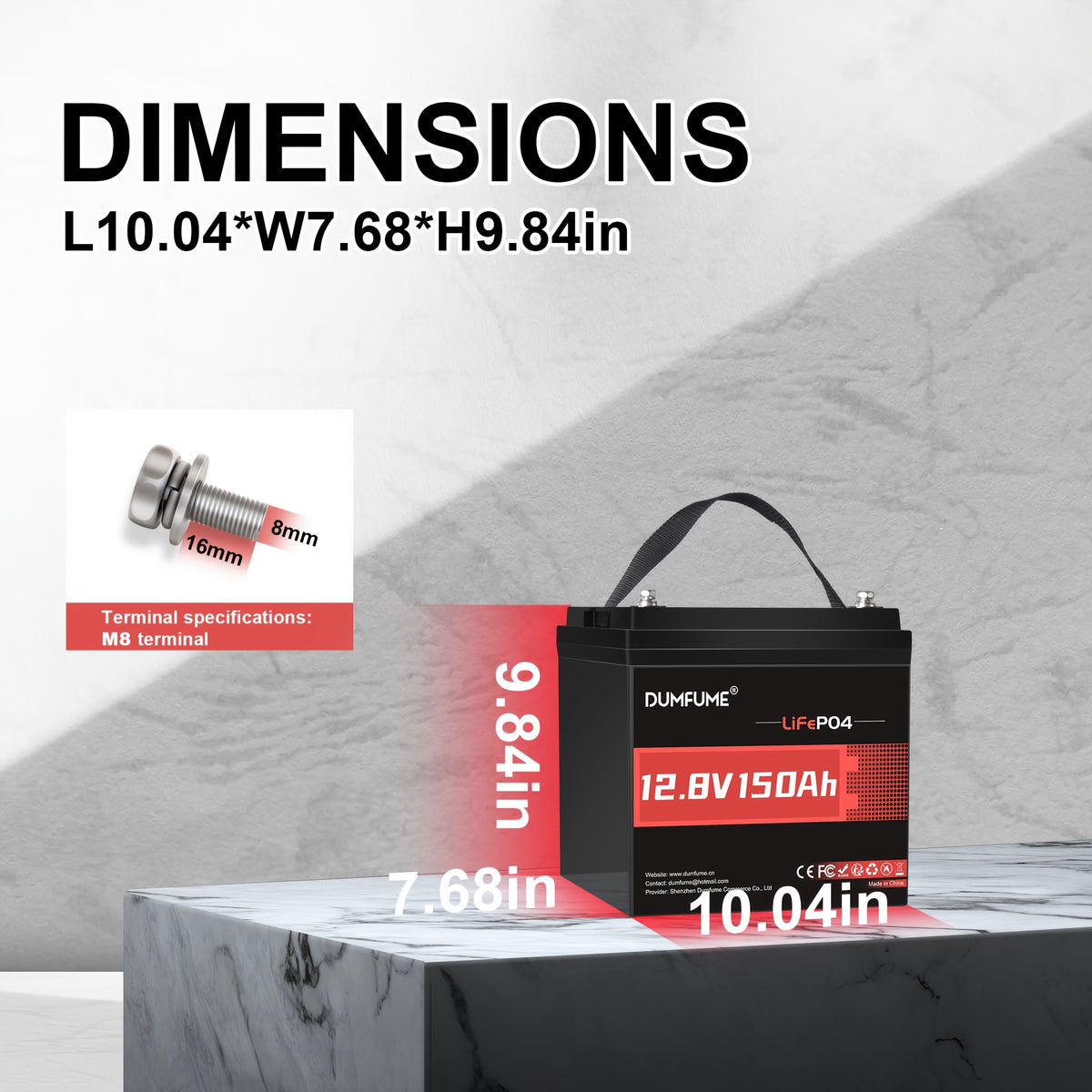 12V 150AH MAX LiFePO4 Battery, Deep Cycle Rechargeable Lithium Battery, Built-in 100ah BMS, Long Service Life, High Power, Very Suitable for RV, Solar Energy, Camping Use