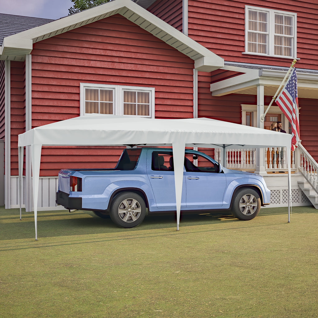 10x20ft Pop Up Canopy with 6 Sidewalls, Setup Canopy Tent with 6 Sandbags, Waterproof Shade 10x20, Outdoor Canopies for Parties Weddings Backyard Waterproof Commercial Instant