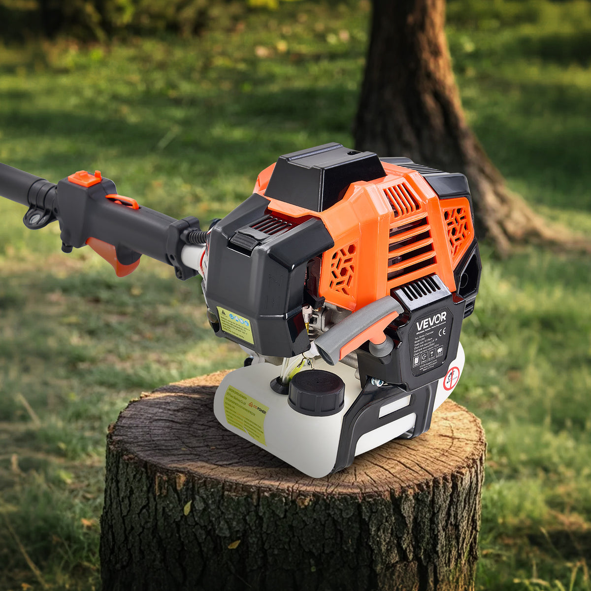 Gas Powered Pole Saw Rotatable Head 43CC 2-Stroke Tree Trimmer 10/12 in Cutting Bar