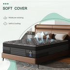 12/14 Inch Queen Size Mattress, King Size Mattress, Full Size Mattress, Twin Mattress in a Box with Memory Foam And Individual Pocket Springs, Motion Isolation, Pressure Relief, Medium Firm Feel, Cool And Comfortable Sleep, Edge