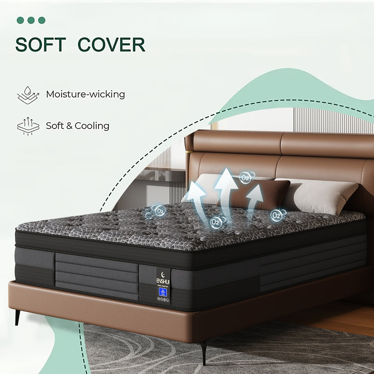12/14 Inch Queen Size Mattress, King Size Mattress, Full Size Mattress, Twin Mattress in a Box with Memory Foam And Individual Pocket Springs, Motion Isolation, Pressure Relief, Medium Firm Feel, Cool And Comfortable Sleep, Edge