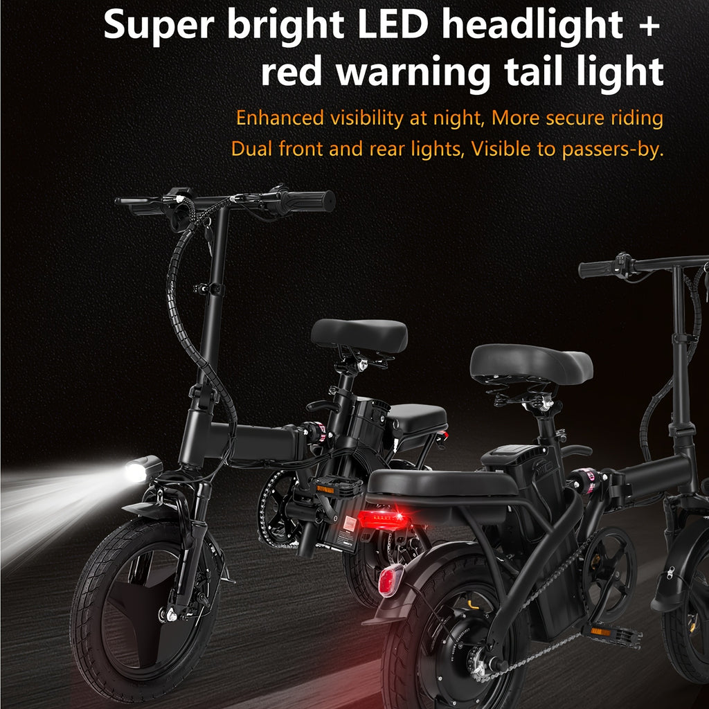 City Commuter, Fast Speed Folding Electric Bike - Powerful Motor, 14-Inch Tires, Commuter-Friendly, Lightweight, Long-Lasting Battery