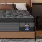 12/14 Inch Queen Size Mattress, King Size Mattress, Full Size Mattress, Twin Mattress in a Box with Memory Foam And Individual Pocket Springs, Motion Isolation, Pressure Relief, Medium Firm Feel, Cool And Comfortable Sleep, Edge