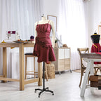 Bonnlo Female Sewing Mannequin, Size 6 Professional Dress Form for Display and Tailor Design, Height Adjustable Torso with Stable Metal Base