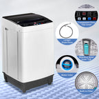 Full Automatic Washing Machine, 15.6/17.6/17.8/25Lbs Top Load Portable Washer with Drain Pump, 10 Wash Programs 8 Water Level Washer and Dryer Combo, 2 in 1 Washer and Dryer for Apartments, RV, Camping