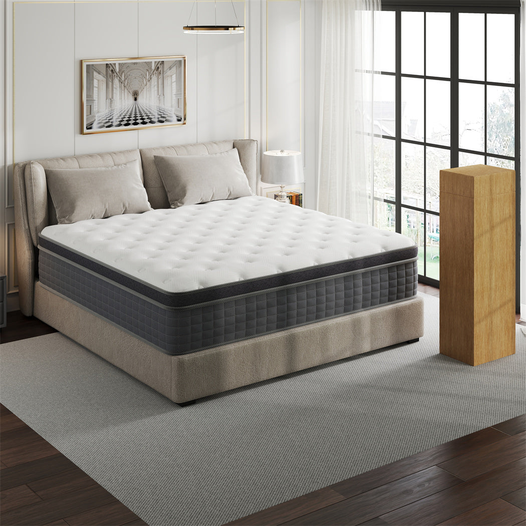 10" 12" 14" Twin Full Queen King Size Mattress In a box Memory Foam Hybrid Pocket Spring Medium Firm Luxury Bed