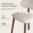 Medieval Modern Style Dining Chair Set (2pcs/4pcs Set) with Curved Backrest, Ergonomic Cushioned Chair Surface, Natural Wooden Legs with Adjustable Anti Slip Foot Pads, Sturdy Frame, Suitable for Kitchens, Restaurants, Cafes, And Dining Rooms