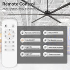 [Industrial Ceiling Fan] 120-Inch HVLS Industrial Ceiling Fan Suitable for Large Commercial Spaces - Heavy-Duty Remote Control System with Silent DC Motor, 6- Low-Profile Downrod Mount, Full Coverage for Warehouses, Gyms, Workshops, Use (No Light)