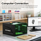 ACMER K1 Laser Engraver: A 2500mW Desktop Laser Engraving Machine With A 150×150mm Working Area And A 0.08mm Fine Engraving Spot. This Compact Laser Cutter Is Ideal For Wood, Plywood, And Acrylic Materials, Meeting The Needs Of Crafters And Small Bu