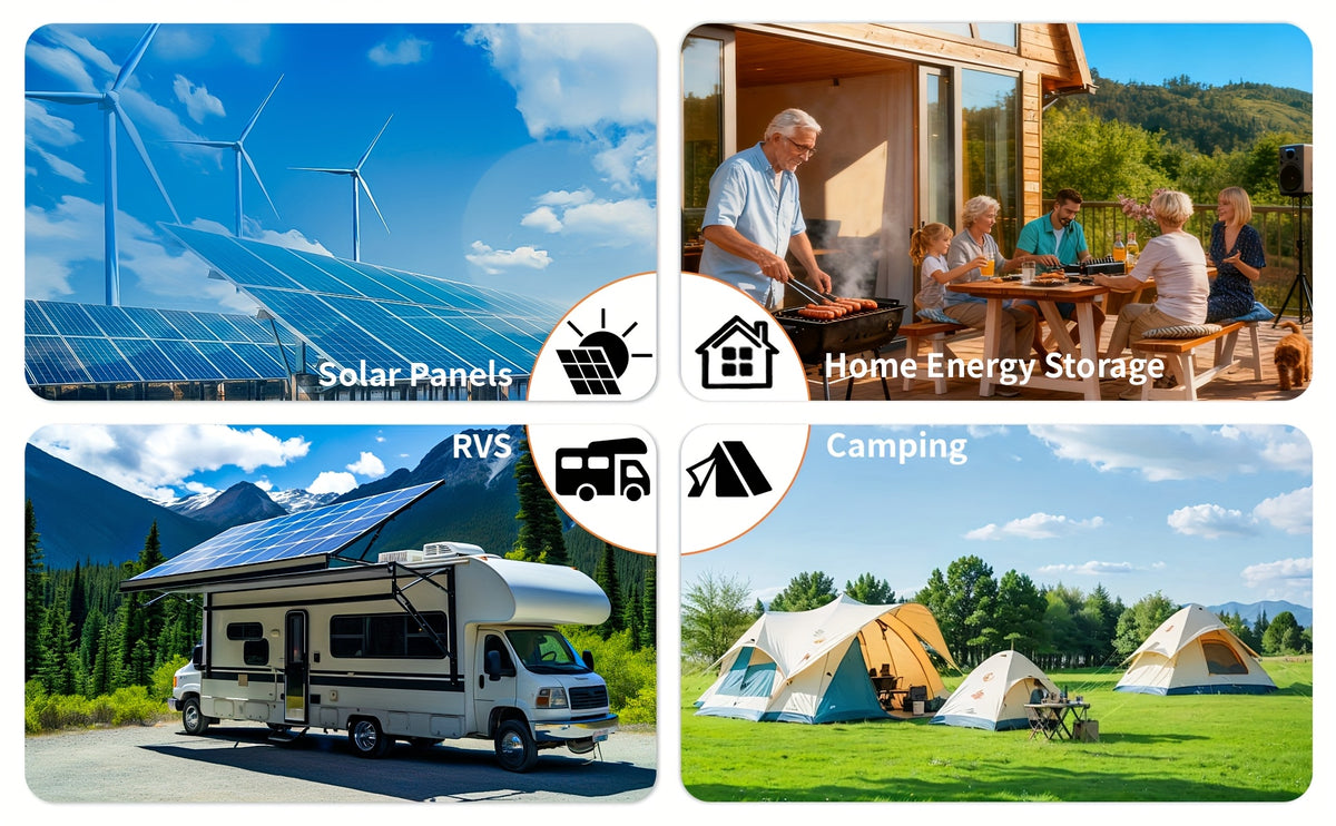12V 100Ah/100Ah*2/150AH MAX LiFePO4 Lithium Battery, with 100A BMS, 12V Deep Cycle Marine Battery, Maximum Energy 1280Wh, Low Temperature Protection. High Performance, Suitable for Home Or Outdoor Use.