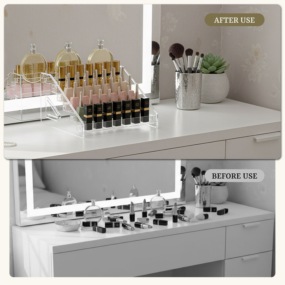 Paddie Manicure Table Nail Desk, Glass Cabinet Door Nail Table Station W/Dust Collector, Removable Acrylic Container, Cabinet And Drawer