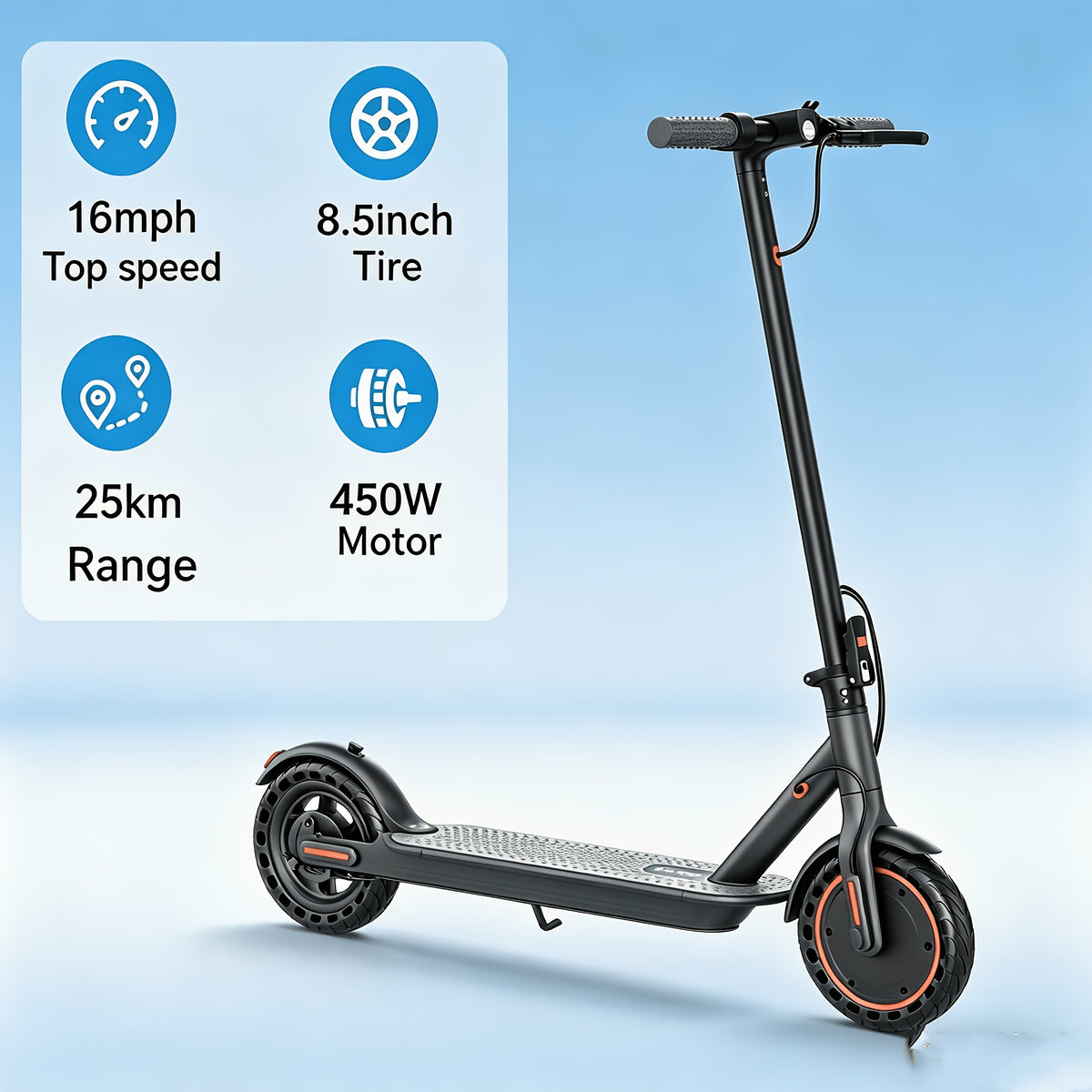 Foldable Electric Scooter for Adults, LADPED Commuter Model with Smart App and LCD Dashboard