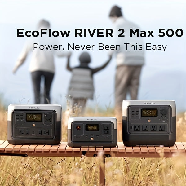 EcoFlow RIVER 2 Max 500 Portable Power Station, 499Wh LFP Battery Power Refurbished