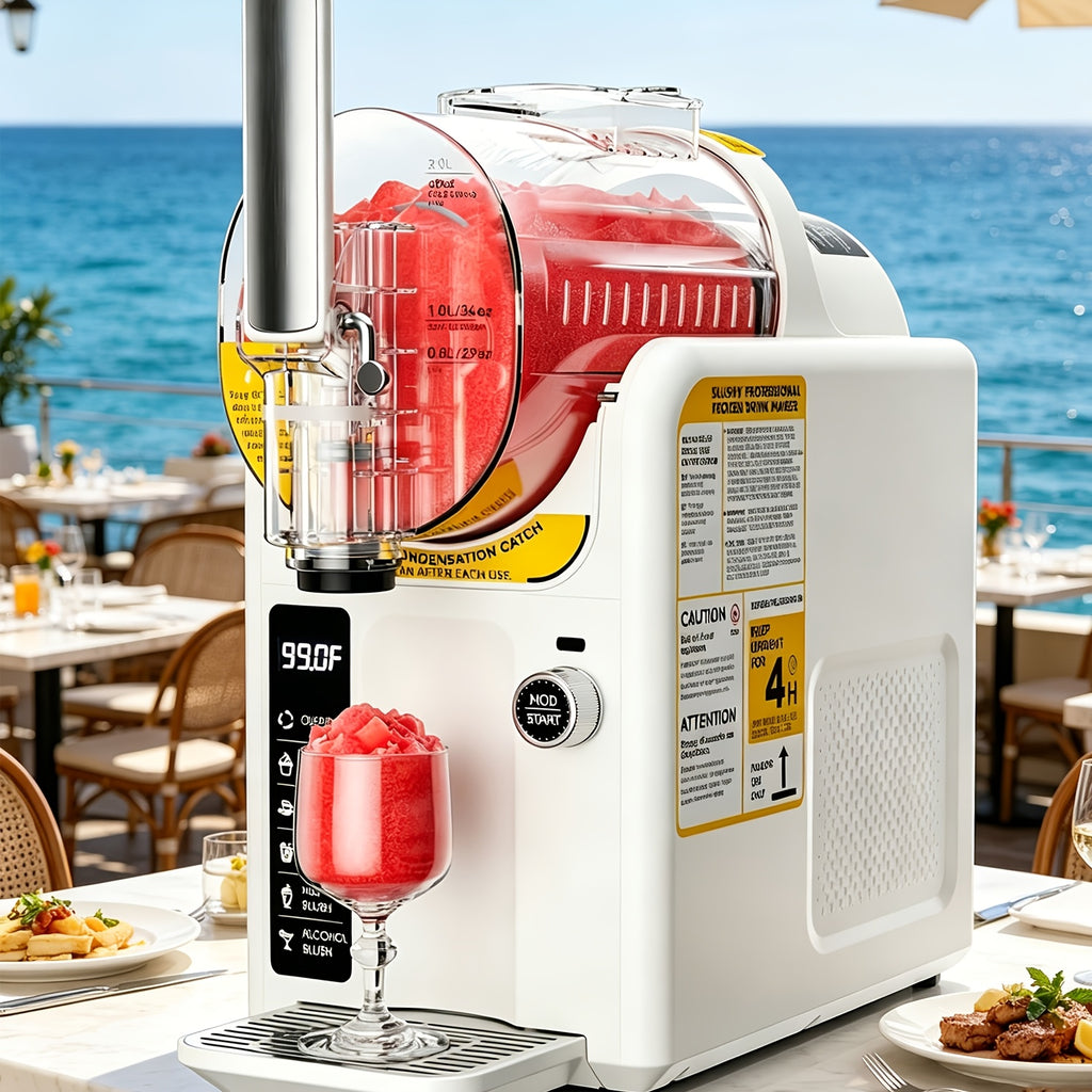 BAOTREE 5-In-1 Cold Drink Maker, 2-In-1 Ice Cream/Smoothie Machine, 88Oz Capacity, One-Touch Preset, No Ice Required, Self-Cleaning - Easily Make Milkshakes, Margaritas, And More at Home