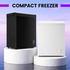 3.5/2.5 Cubic Feet Chest Freezer with 2 Removable Baskets Free Standing Top Open Door Compact Deep Freezer with Adjustable Temperature for Home, Kitchen, Office, Bar