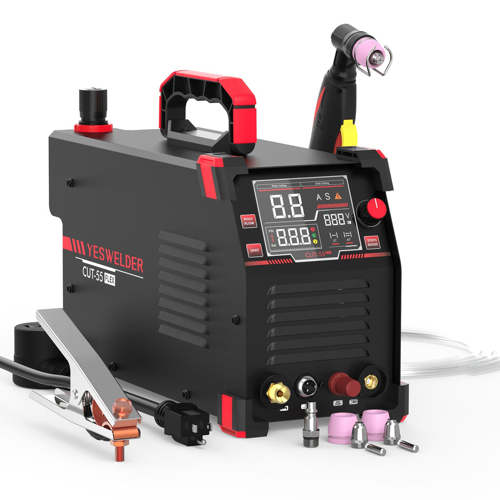 Plasma Cutter, 50Amp Contact Start, 110/220V Dual Voltage, Digital Display, IGBT Inverter Cutting Machine