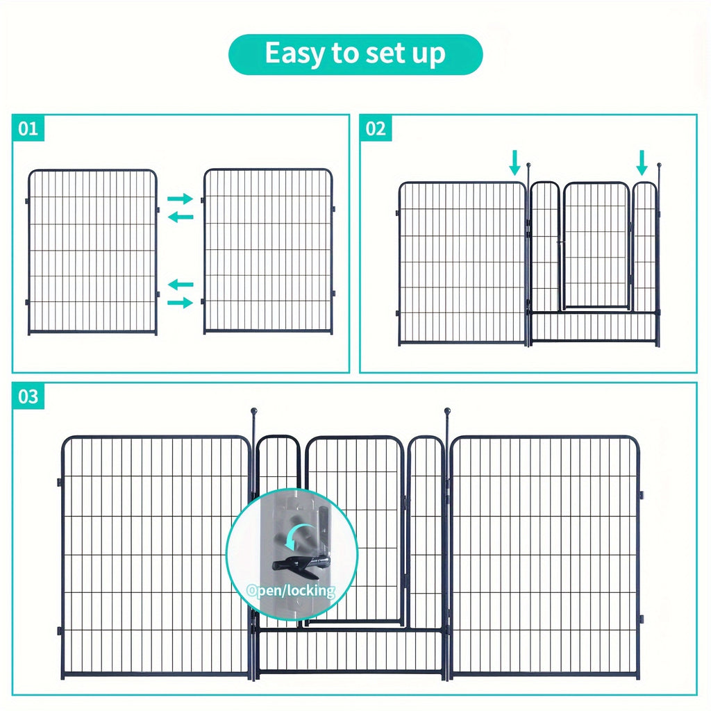 Courtyard Fence Decoration Fence Painting Circle Fence Courtyard Wall Metal Fence Pet Outdoor Fence