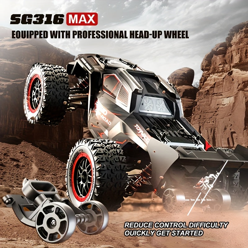2026 NEW MAX Upgraded 4WD High Speed Off Road RC Car, 50MPH All Terrain Racing Truck, 2847 Brushless Motor Power System, Triple Speed Switch, Drift And Stunt Ready, Heavy Duty Metal Differential And Spring Suspension, 1:16 Large Scale Toy Car
