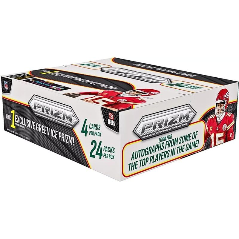 2025 Panini Prizm Football NFL Retail Box with 96 Total Trading Cards + 6 Toploaders and StreetCards Magnet!
