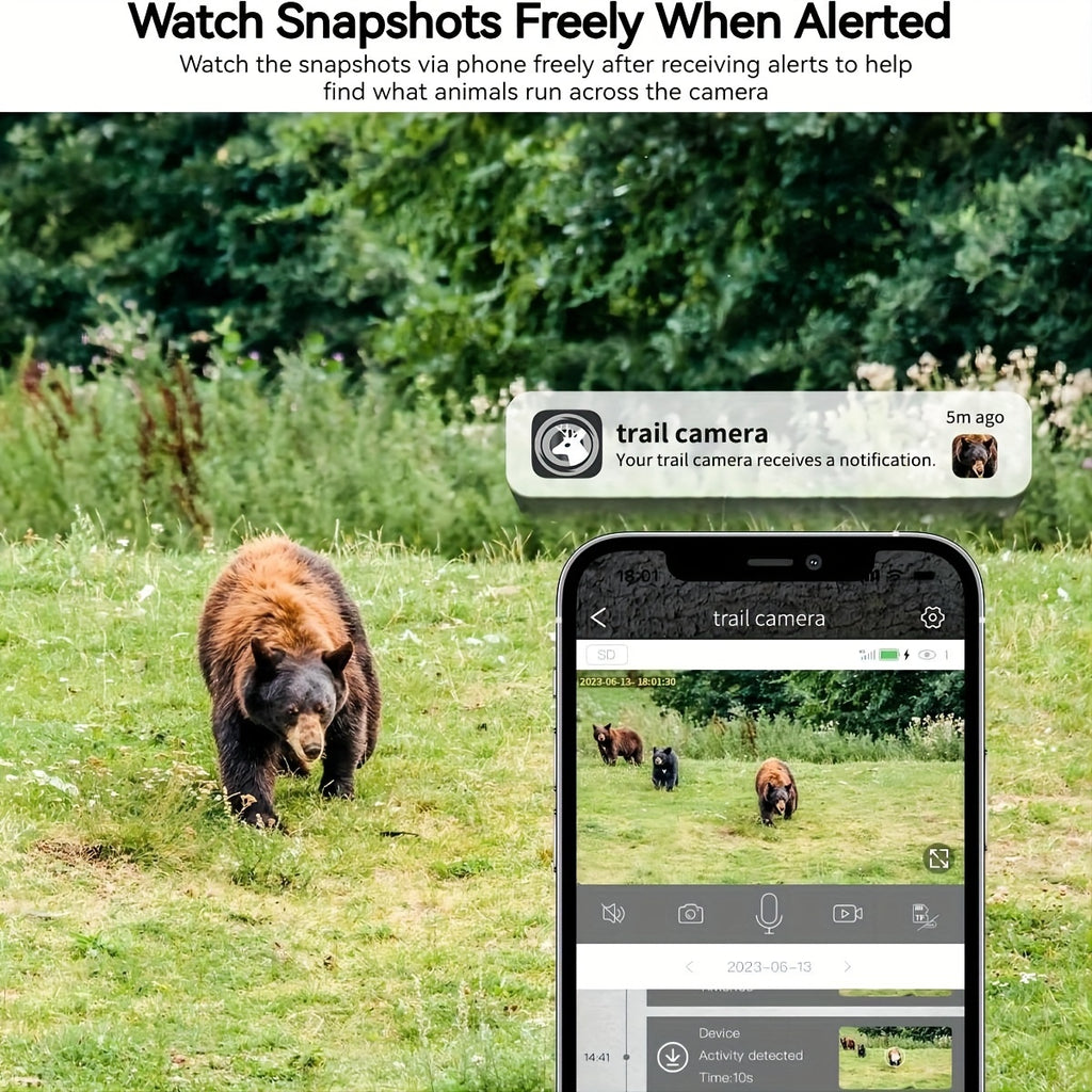 [4K Live Streaming] 4G LTE Cellular Trail Cameras With 4K Live Streaming, 3rd Generation Cellular Trail Camera With Live Streaming, Solar Powered Game Camera, Includes SIM Card, Remote App Access, Video Playback, Motion Activation And 0.2 Second Trigger T