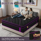 12-Inch/14-Inch Hybrid Mattress, Twn, Full Queen &King Sizes, Ergonomic Support, Individually Wrapped Springs & Memory Foam, Medium Firm