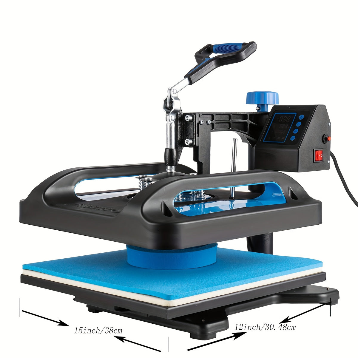 Hot Press Machine, 8-In-1 Hot Press Machine, 15 X 15 Inch Sublimation T-Shirt Press, 360-Degree Swing Hot Transfer Machine Multifunctional Combination for T-Shirts, Cups, And Hats
