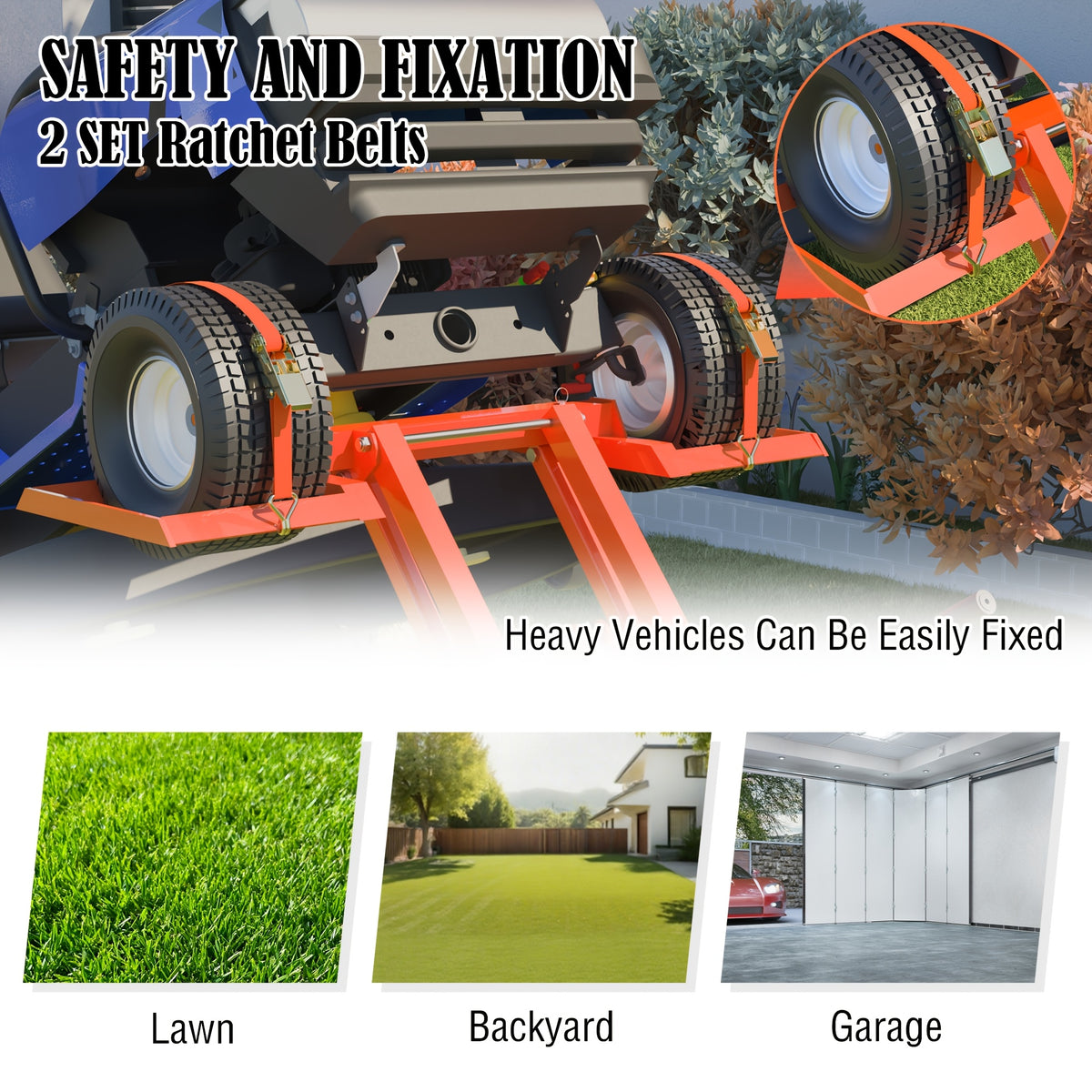 Sturdy 500 Lbs Capacity Lawn Mower Lift Jack - with Hydraulic Jack · Riding Mower Lift Foldable Design | for Zero Turn Mower Lift and Garden Tractors - for Mower Maintenance or Repair