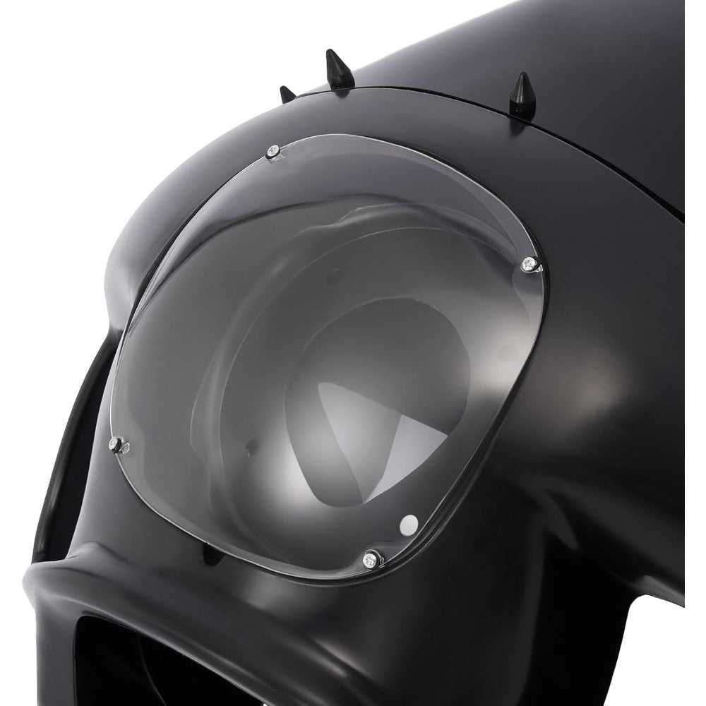 Front Upper Fairing&Headlight Mount Compatible with 2006-2017 Dyna Low Rider FXDL/I Street Bob FXDB/I Super Glide FXDC/I FXD/I FXD/I Front Fairing Kit Smoke Windshield