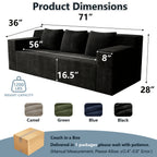 71 Inch Modern Modular Sofa, No Wooden Frame, Living Room Sofa, No Assembly Required, Comfortable Soft Cushion, Suitable For Living Room, Bedroom, Apartment