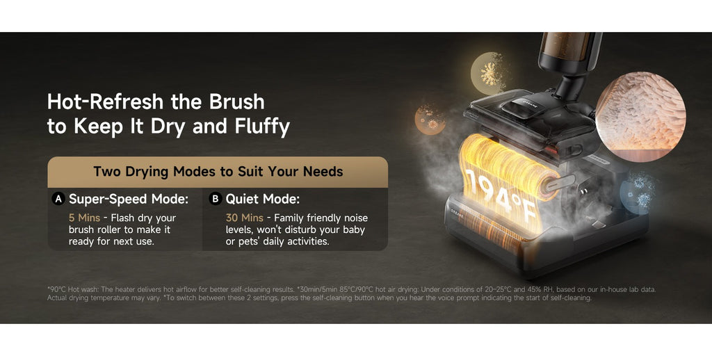 Refurbished DREAME H12 Pro Flexreach Wet Dry Vacuum Cleaner, 0 Tangle Cordless Vacuum Mop All-In-One for Hard Floors, 180° Lie-Flat Floor Cleaner Machine with 194°F Hot Self-Cleaning, 50Mins Runtime