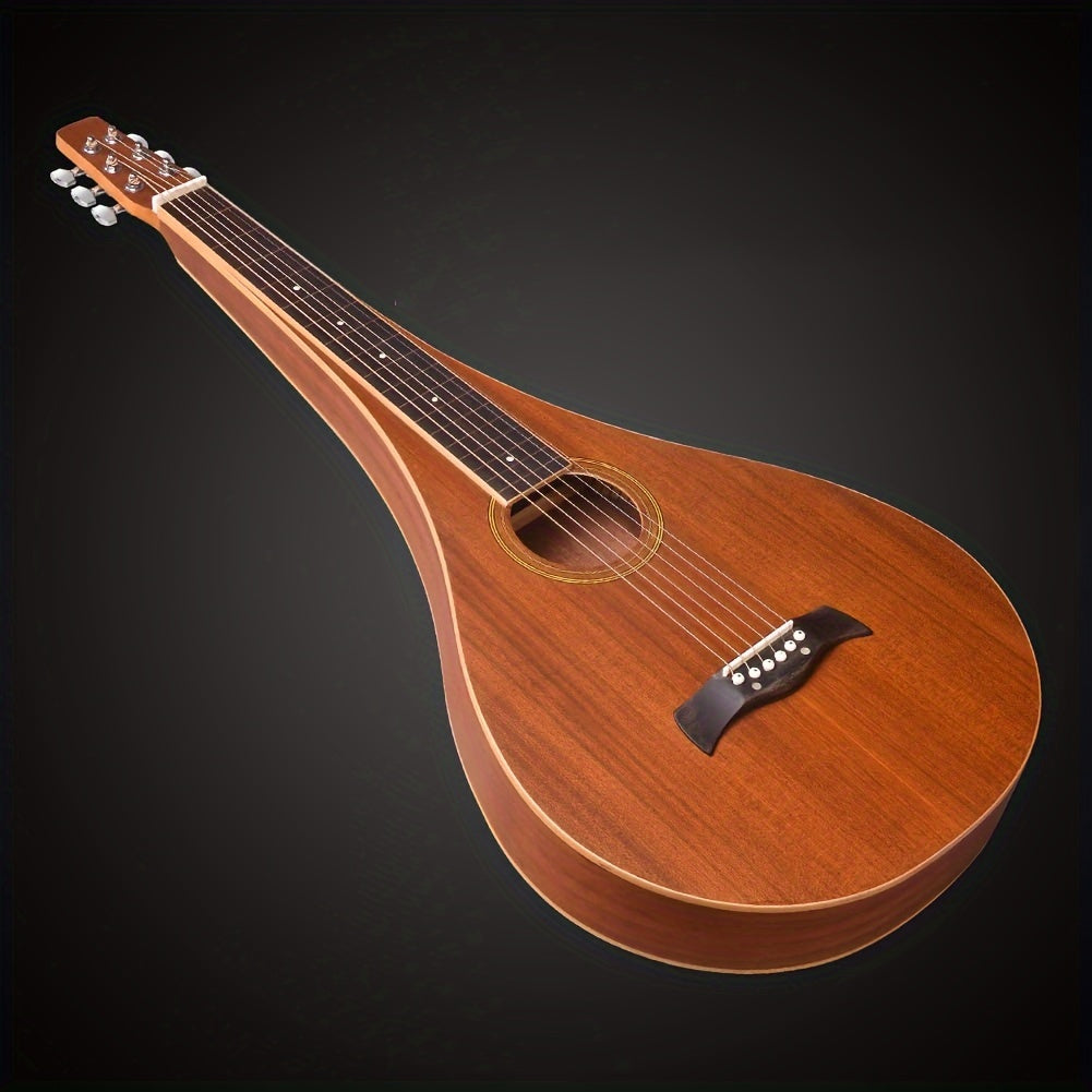 ADM TG-A8 Hawaiian Weissenborn Classic Acoustic Lap Steel Guitar for Beginner Or Musician, Teardrop Design, Ddrop Design