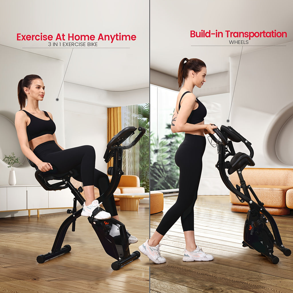 RELIFE Exercise Bike, Magnetic Indoor Cycling Bike, Ultra-Quiet Resistance, Tablet Mount & Ergonomic Seat Cushion, Home Gym Stationary Cycle for Cardio for All User, Indoor Bike/Brake Pad Stationary Bike, for Family, with Comfortable Saddle