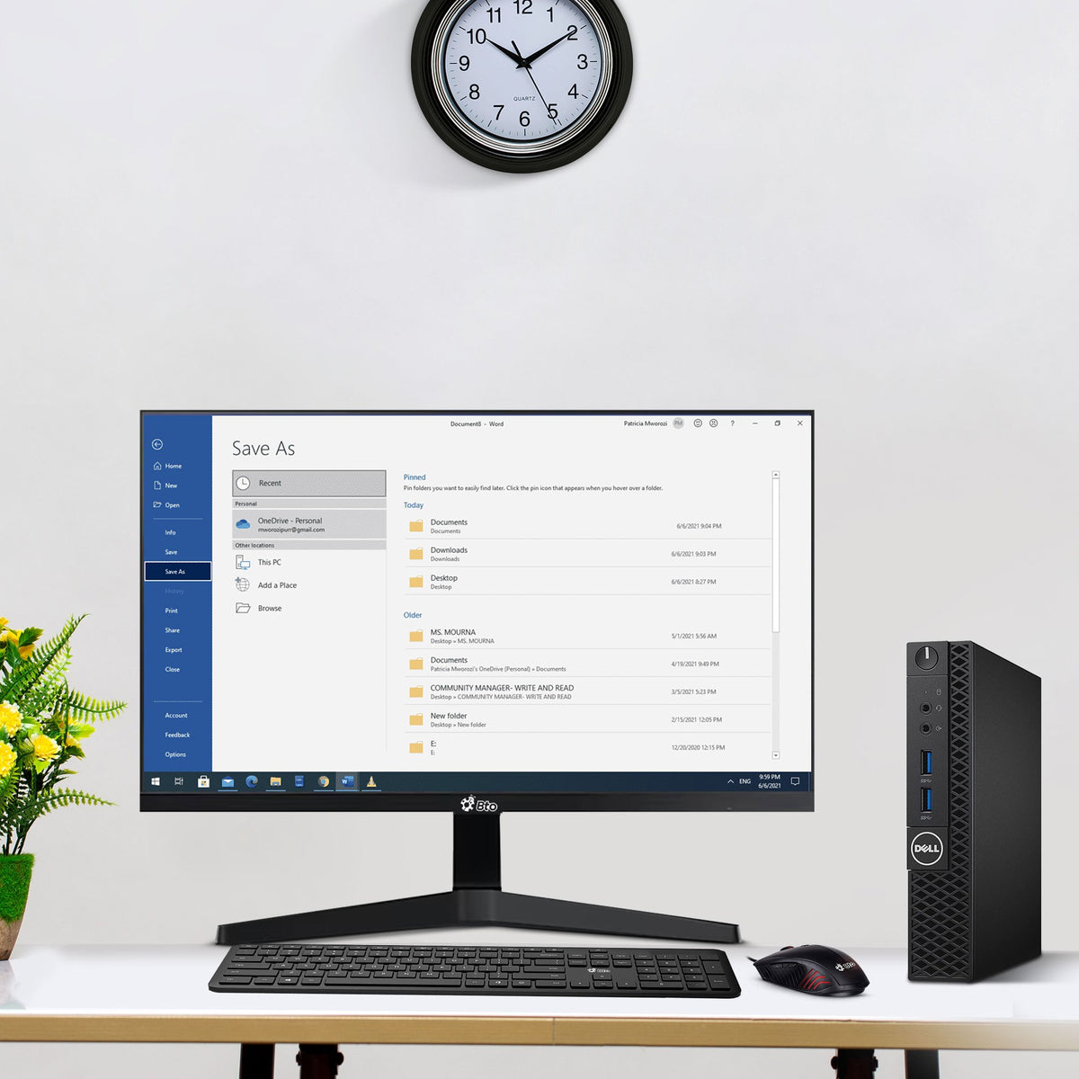 Dell OptiPlex 3050 Tiny | Desktop Computer Mini PC | Intel Core i5-6500T 6th Gen Quad-Core Processor | DDR4 RAM | Solid State Drive (SSD) | Wireless Keyboard & Mouse | WiFi | Windows 11 Pro (Renewed)