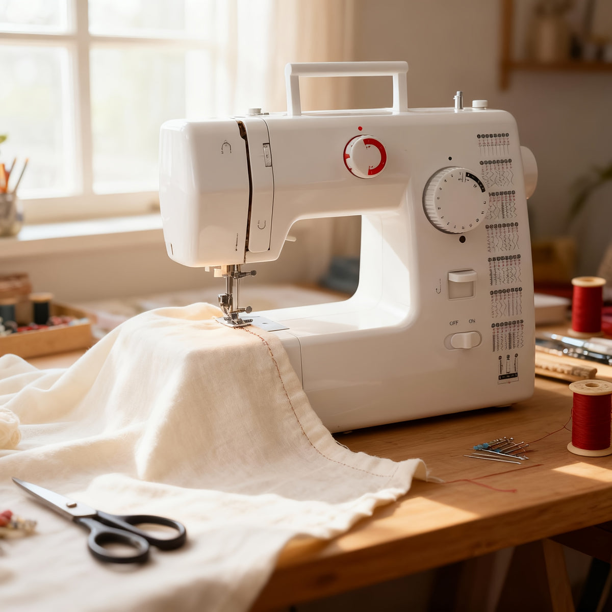 Sewing Machine -59 Needle Pedal Sewing Machine, 705 Multifunctional Home Sewing Machine, Two Options for Double Needle Sewing Mode And Single Needle Sewing Mode, Capable Of Sewing Up to 6 Layers Of Fabric, Meeting DIY Sewing Needs