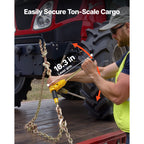 Ratchet Chain Binder Set for Hauling and Towing, VEVOR 8000 lb Working Load in a Four-Set Pack