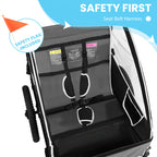 MOJAY Bike Trailer, Quick Attach To Bike, Foldable, With Seat Belt Harness And Storage Bags Black