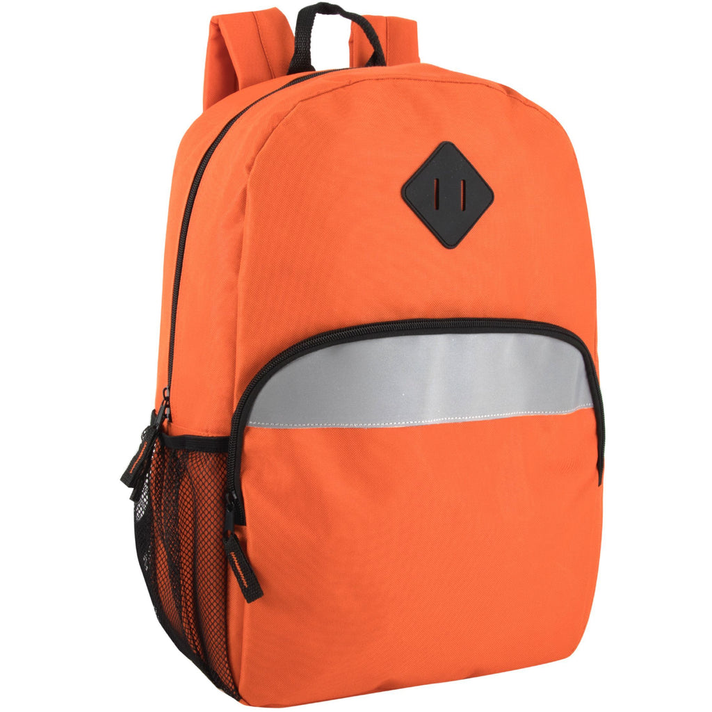 Trailmaker (24 Pack) 17" Backpack – Reflective School Backpack with Padded Straps, Water Bottle Pockets for Kids & Adults, School Travel Camp