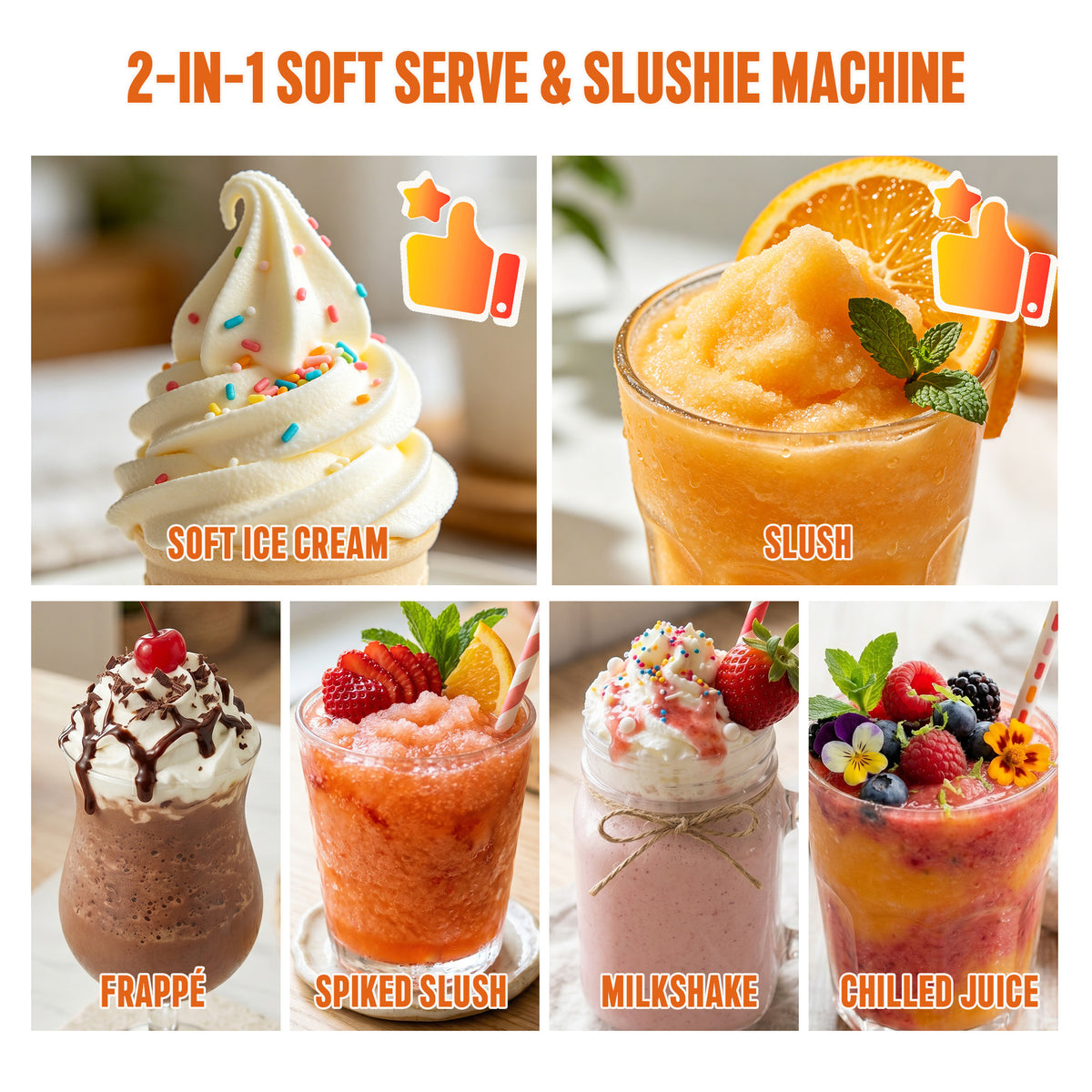Home-Use Ice Cream Maker, Smoothie Maker, Large-Capacity Frozen Beverage Maker, 6 Preset Programs, Self-Adjusting Hardness And Self-Cleaning Function, LED Display, Suitable for Family And Parties, A Must-Have Gift!