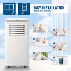 [Up to 8000 BTU Portable AC] Portable Air Conditioner, Air Conditioner with Cooling, Fan, Dehumidifier, Sleep Mode, Cooling Up to 250 Sq.Ft. with 24H Timer/Digital Display/Remote Control & Window Kit, Perfer for Office Bedroom & Apartment