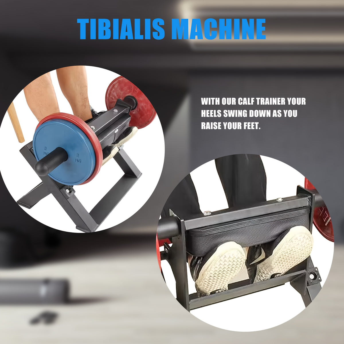 Adjustable Tibia Dorsi Calf Machine, Calf Raise Machine For Calf Stretching, Tibialis Trainer, Strength Training Leg Machines, Fit 2 Inches Weight Plates