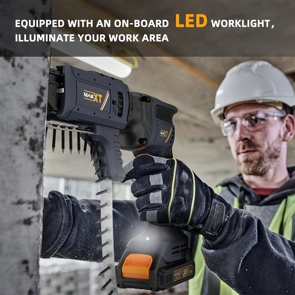 Drywall Screw Gun – MAXXT 20V Cordless Autofeed Screwdriver for Drywall Installation and Construction Projects