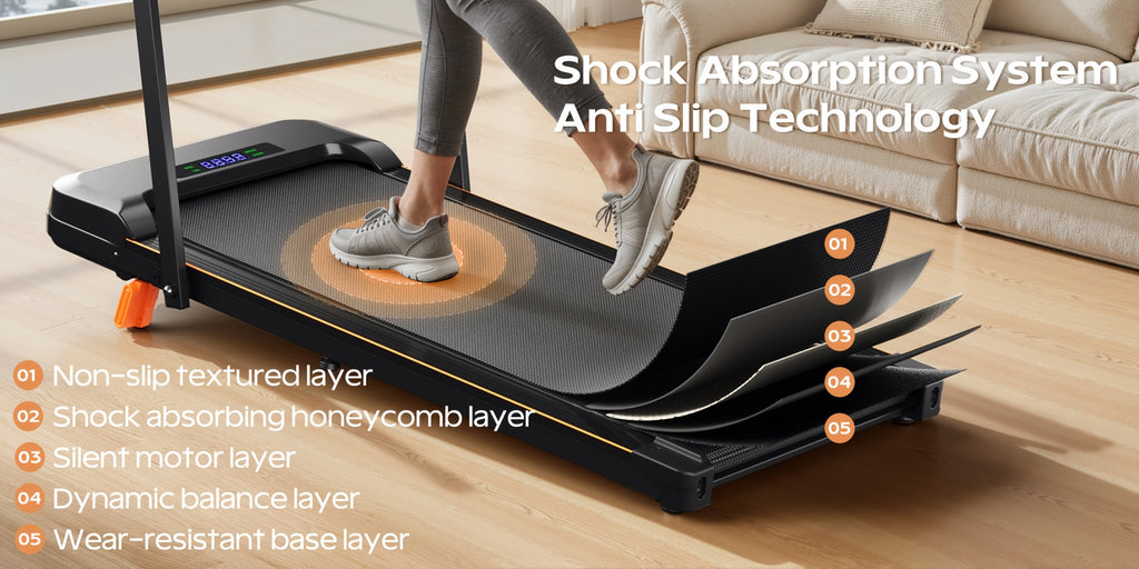Incline Walking Pad Treadmill with LED Display for Home and Office Walking, Jogging or Running